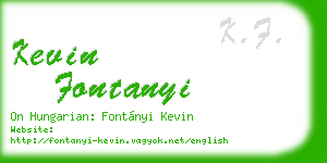 kevin fontanyi business card