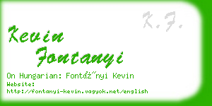 kevin fontanyi business card